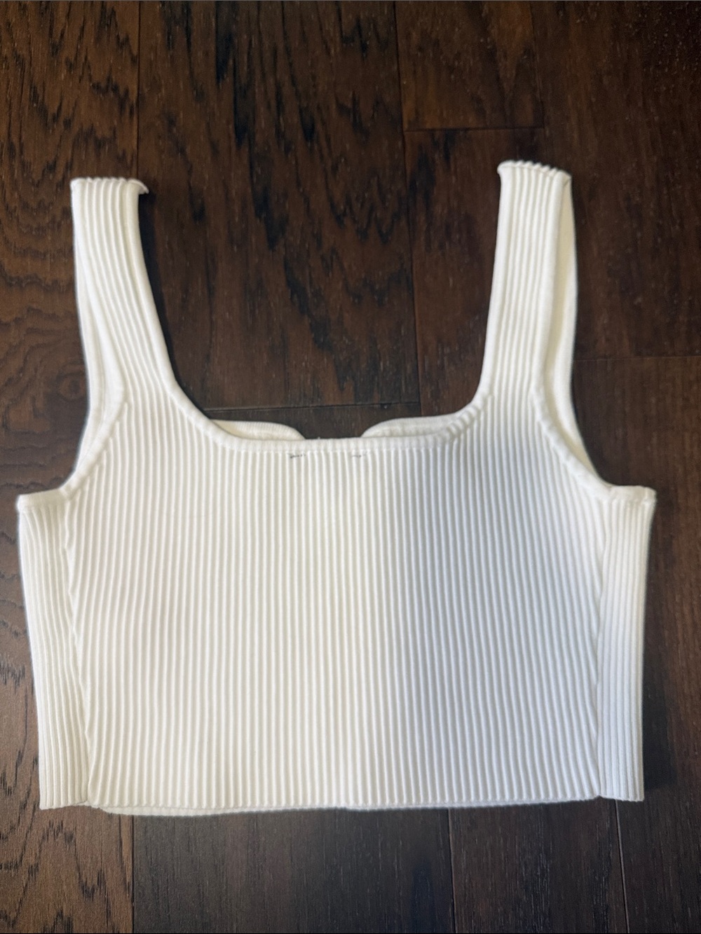 Dynamite White Ribbed Tank Top - Picture 3 of 3
